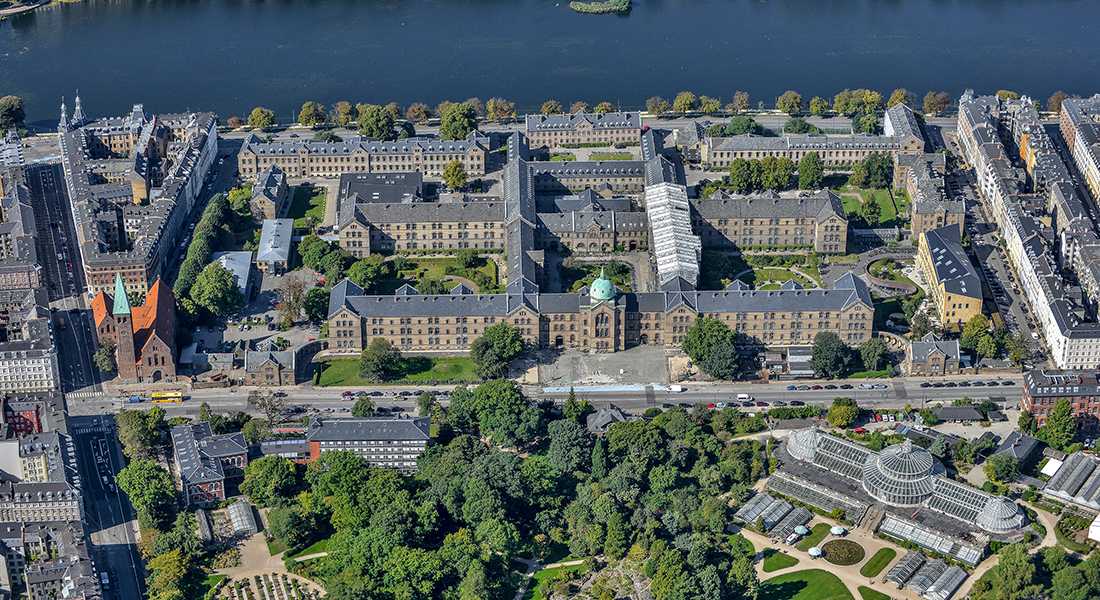 Aerial photo of Centre for Health and Society. Photographer: Dragør Luftfoto